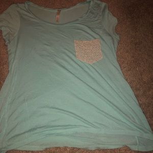 “occasion” mint green blouse
